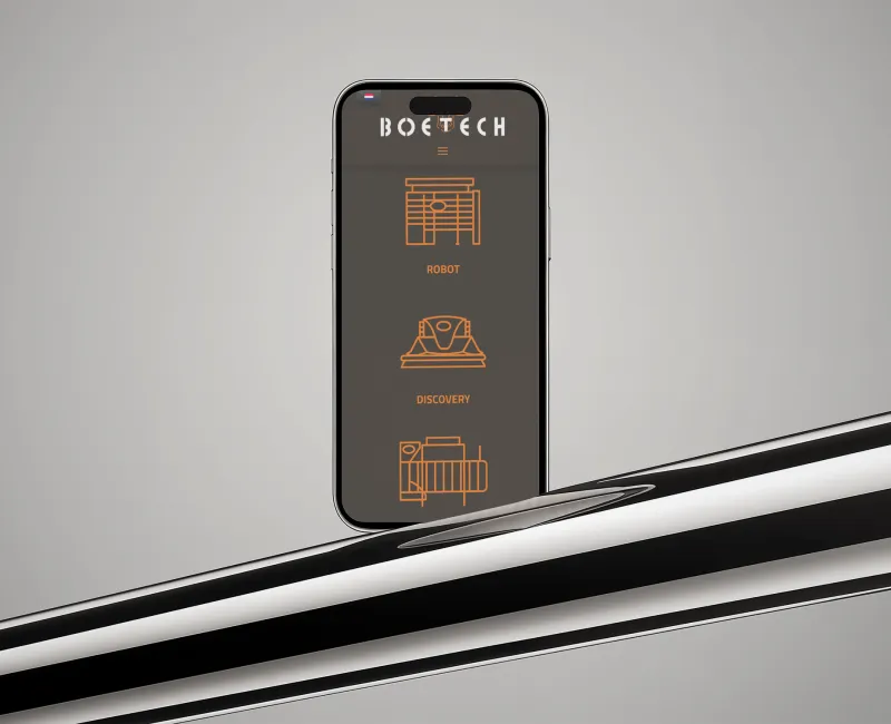 Detail van de website voor Boetech, afbeelding 2