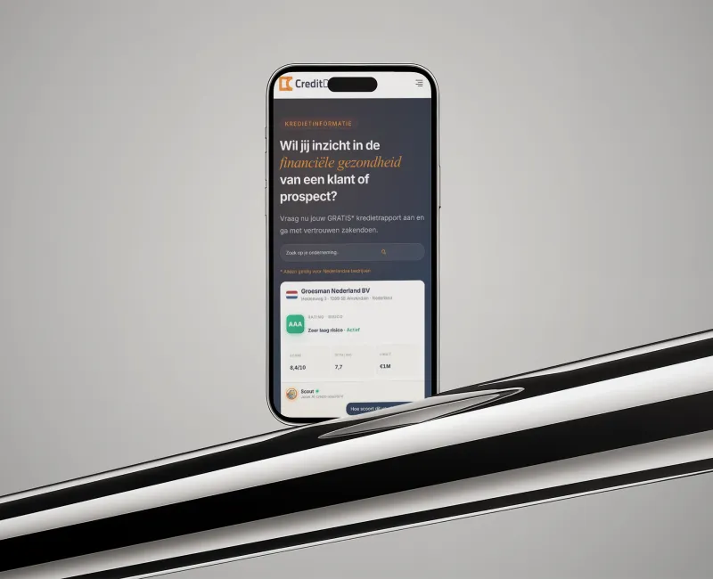 Detail van de website voor CreditDevice, afbeelding 1