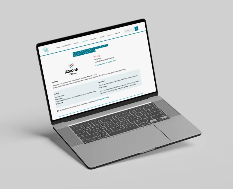 Detail van de website voor Kenniscentrum LVB, afbeelding 2