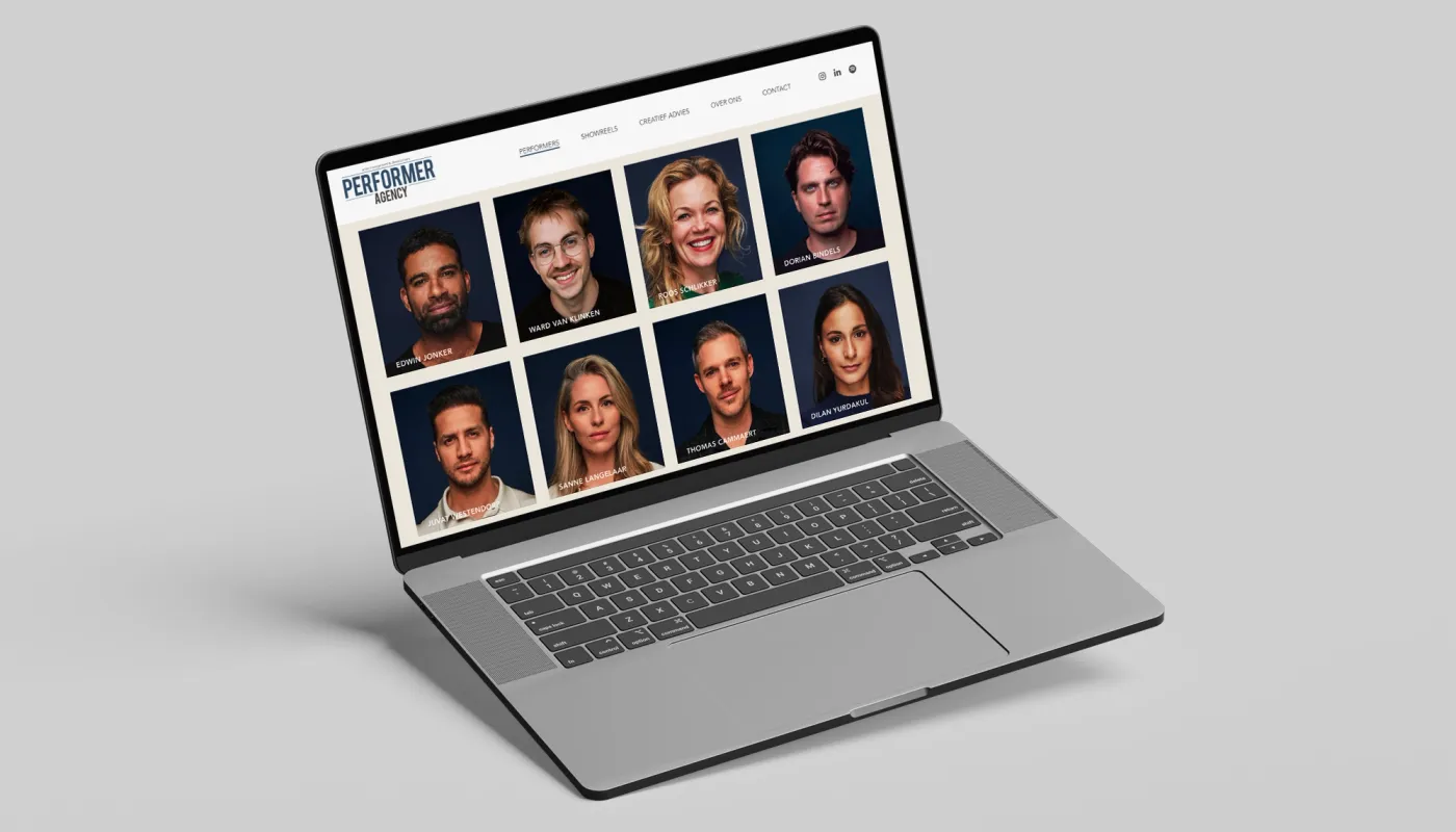 Maatwerk website voor Performer Agency